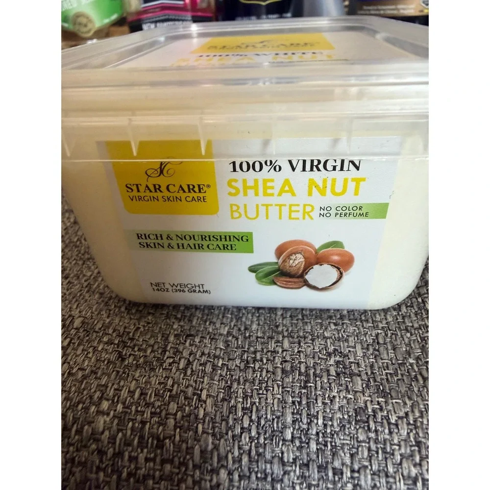 Star Care 100% White Shea Nut Butter 14oz Virgin Unrefined Skin & Hair Care
